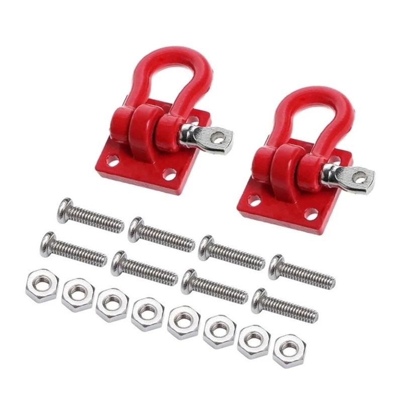 Metal Trailer Towing Buckle Tow Hooks Climbing Trailer Shackles for 1/10 RC Crawler Car  TRX4 Axial SCX10 RC4WD D90 Parts