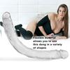 Super Long Soft Flexible Jelly Double Head Dildo Lesbian Vaginal Anal Plug Massage Sex Toys For Woman Fake Penis Realistic Dildo