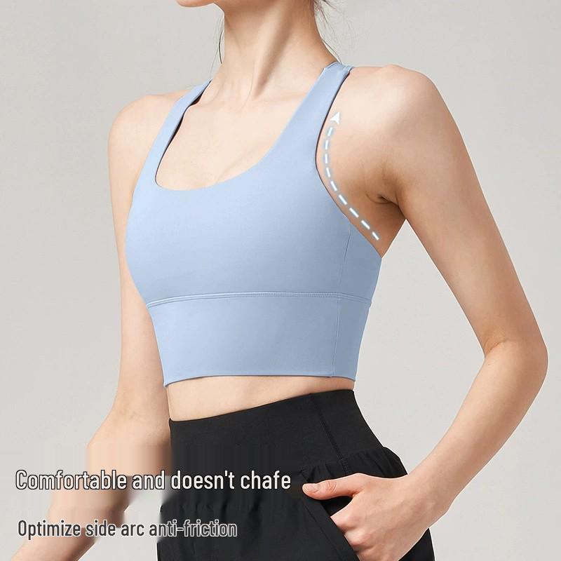 Damen Sport-BH mit hoher Intensität, stoßfest - Sommer Lauf- & Yoga-Weste mit schönem Rückendesign