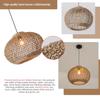 13.77 Woven Rattan Pendant Light Hand-Woven Water Plants Rattan Chandelier 1-Light Boho Wicker Coastal Retro Ceiling Chandelier