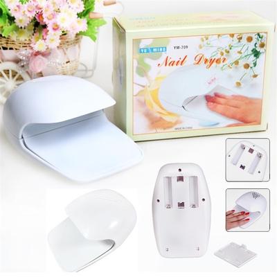 Lampada UV per strumento manicure per nail art bianca, mini macchina per asciugatrice per smalto, asciugatrice portatile