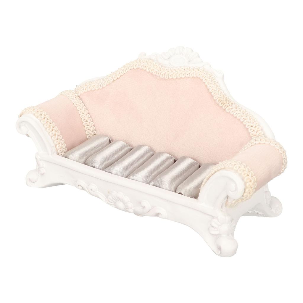 Sofa Jewelry Holders Resin Crafting Novel Ring Holder for Wedding Valentines Mothers Day Pink