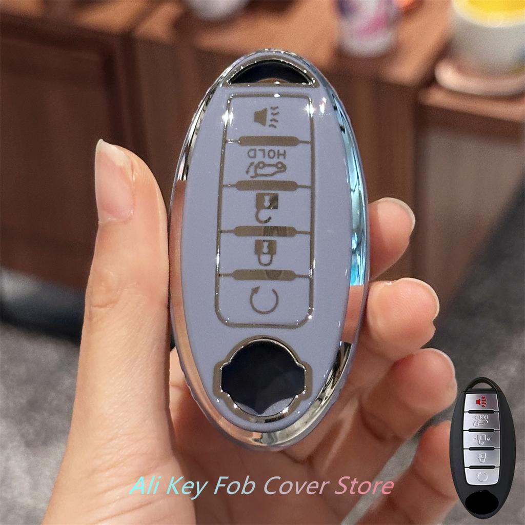 Key Fob Cover Keychain Lanyard for Nissan Altima Maxima Murano Rogue Sentra 370z Pathfinder Smart Control Key Protecto