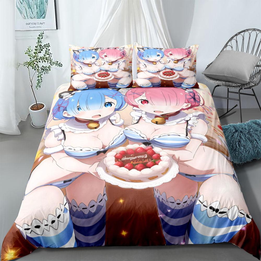 Candy Cutie Girl Duvet Cover Set UK Single Double King US Twin Full Queen Size Anime Bed Linen Set