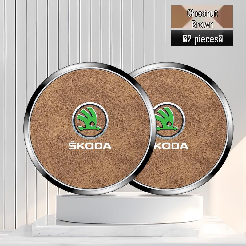 Skoda Kodiaq Cup Holder Coaster for 2017-2024 Models, Alloy