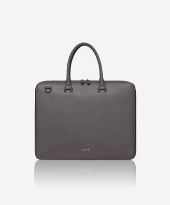 Tantin Noble Briefcase Cowhide Document Bag T13807 Grey