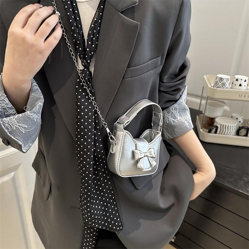 Exquisite mini new candy color bow mini handbag children's bag chain one shoulder messenger bag women