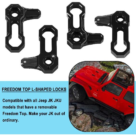 Billet Aluminum Freedom Panel Latch Hardtop Roof Removal Switch Handle For Jeep Wrangler JK 07-2018 JL 2018-2022 & Gladiator JT