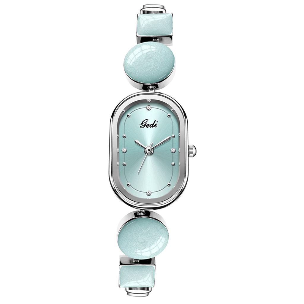 Delicate Oval Simple Bracelet Watch Niche Irregular Design Literary Women'S Quartz Watch