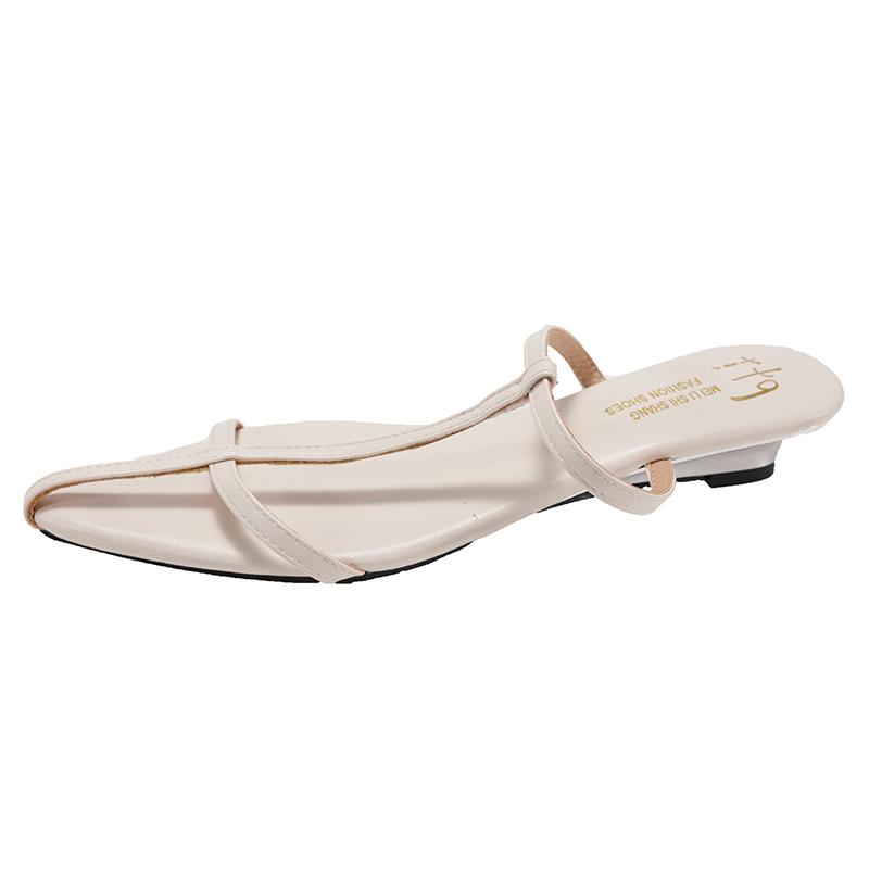 Fashion Women's Shoes Summer Narrow Band Heels Women Sandals Fashionable Pointed Toe Toe Jump Pump Stripper Party Women's Slippers