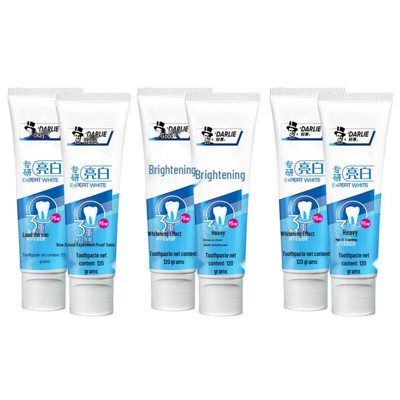 DARLIE Expert Whitening Toothpaste, 120g x 6-Pack