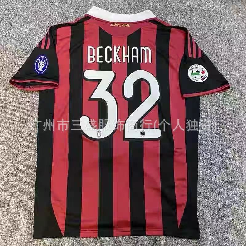Wholesale sports outdoor retro series AC Milan jersey No. 22 Kaka No. 80 Ronaldinho same football jersey short sleeves