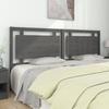 VidaXL Headboard Grey 205.5x4x100 Cm Solid Pine Wood 817962