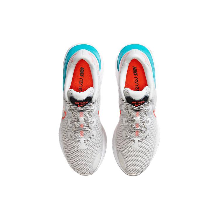 Nike Renew Run 'Ombre Swoosh' (Unisex) Summit White / Oracle Aqua / Black / Flash Crimson Running Shoes CK6357 101