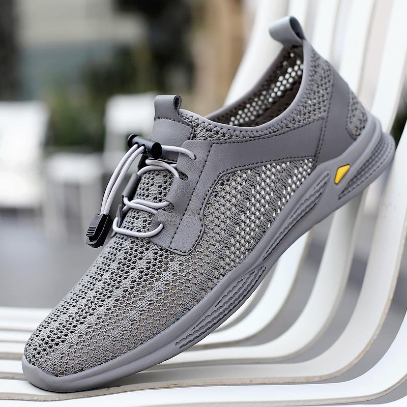 Designer's New Breathable Men's Mesh Casual Shoes Massage Sole Commuter Work Shoes Men's Daily Driving Shoes Hollow Out