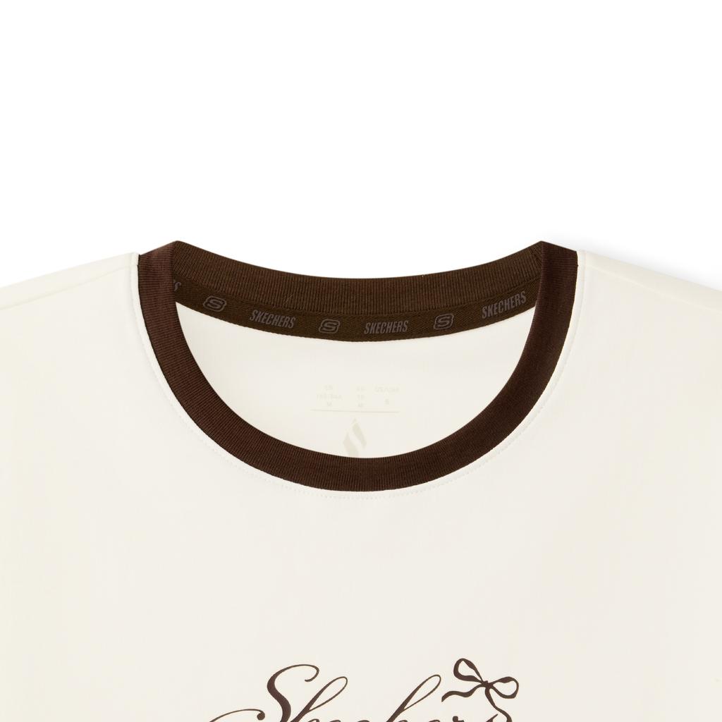 Skechers Moisture Wicking Solid Color Crew Neck Pullover Regular T-Shirt Women tops L126W030-0074