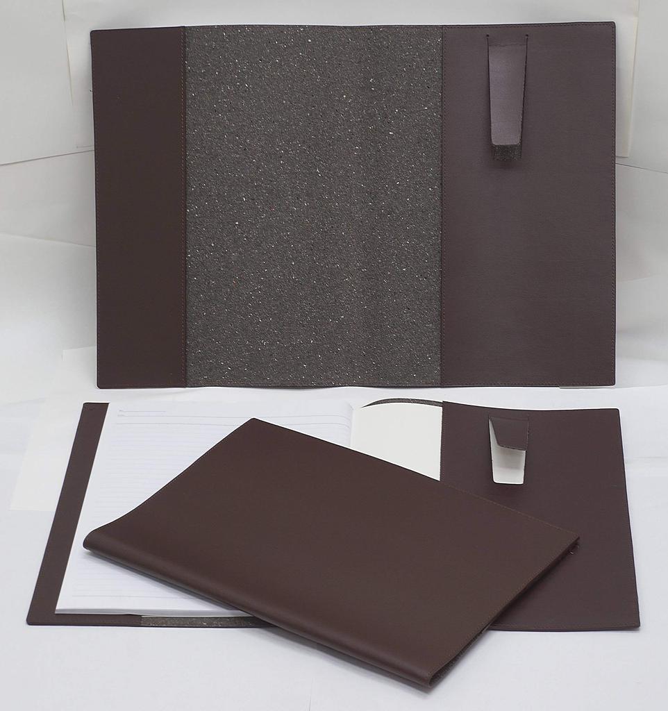 Recyklovaná hovězí kůže A4 obal na knihu/zápisník v prezentační krabičce Obal na zápisník kompatibilní s formátem A4 Obal na knihu kompatibilní s A4 zápisníkem vyrobený z recyklovaného