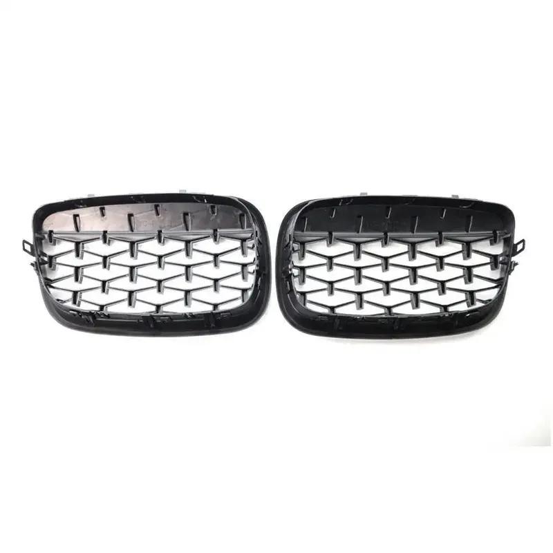 For BMW X5 E70 X6 E71 2007-2013 Car Grille Front Kidney Grill Diamond Style Chrome Black 51137157687 51137157688 51137185223