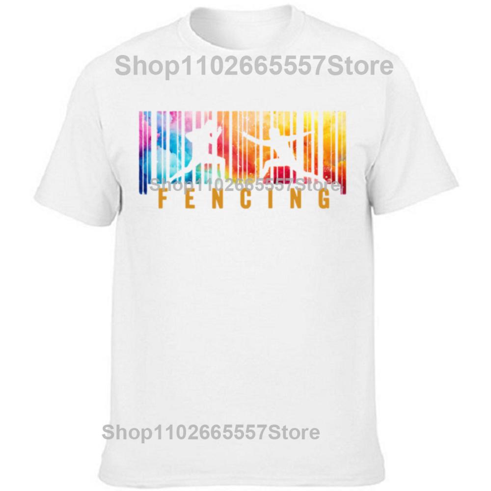 Fencing Vintage Retro 70S Funny Fencer Tshirts Unisex Womens Fashion Casual Tshirt 100 Cotton Loose Oversized T Shirt