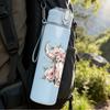 1PC Cow Skull Rose Western Floral Print 750ml Color Plastic Sports Water Bottle Leakproof Flip Straw Lid Suitable for Sports Office Home Use