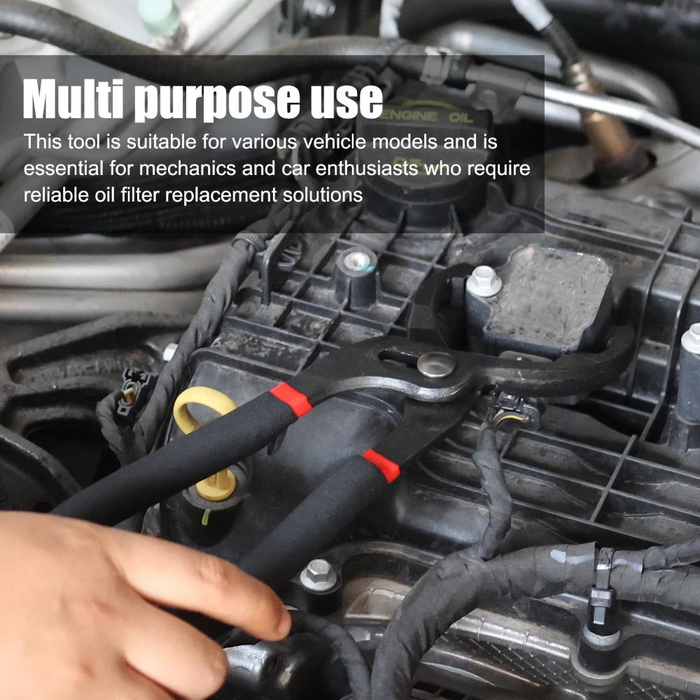 1pcs Car Oil Filter Pliers Clamp Adjustable Hand Tool Oil Filter Remove Tool Filter Element Wrench for Car Repair