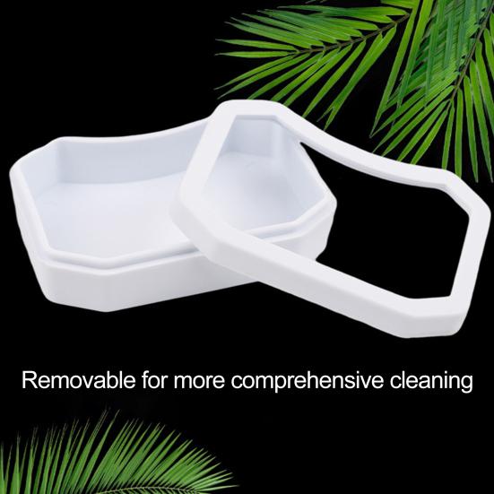 Reptile Water Bowl Plastic Food Grade Water Box Feeder Reptile Food Water Dish Pet