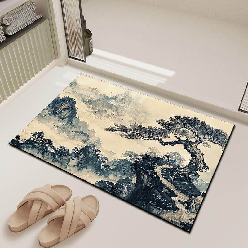 Absorbent Non-slip Mat Silicone Floor Mat Bathroom Door Door Floor Mat Bathroom Absorbent Mat Kitchen Floor Mat Carpet