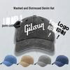 Retro verwaschene bestickte Entenschnabel Baseballkappe Sonnenschutz für Herren