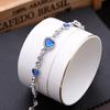 SCIONE Women Jewelry Fashion Ocean Blue Bangle Bracelet Rhinestone Love Heart Austrian Crystal