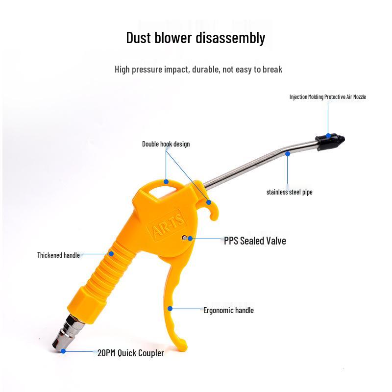 High-Pressure Pneumatic Air Blower Gun for Cleaning and Maintenance