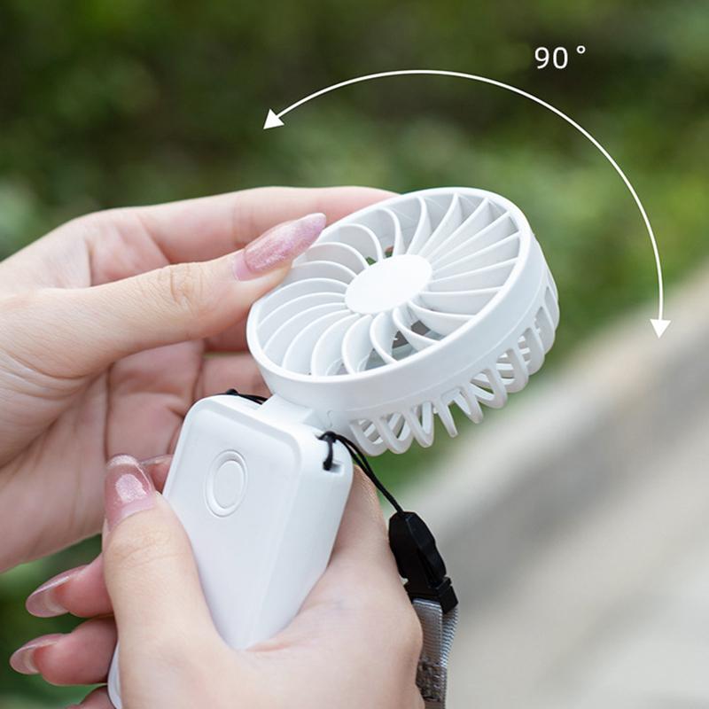 

F458 Summer 3 Speeds Adjustable Foldable Mini Handheld Fan with Neck Rope Purple