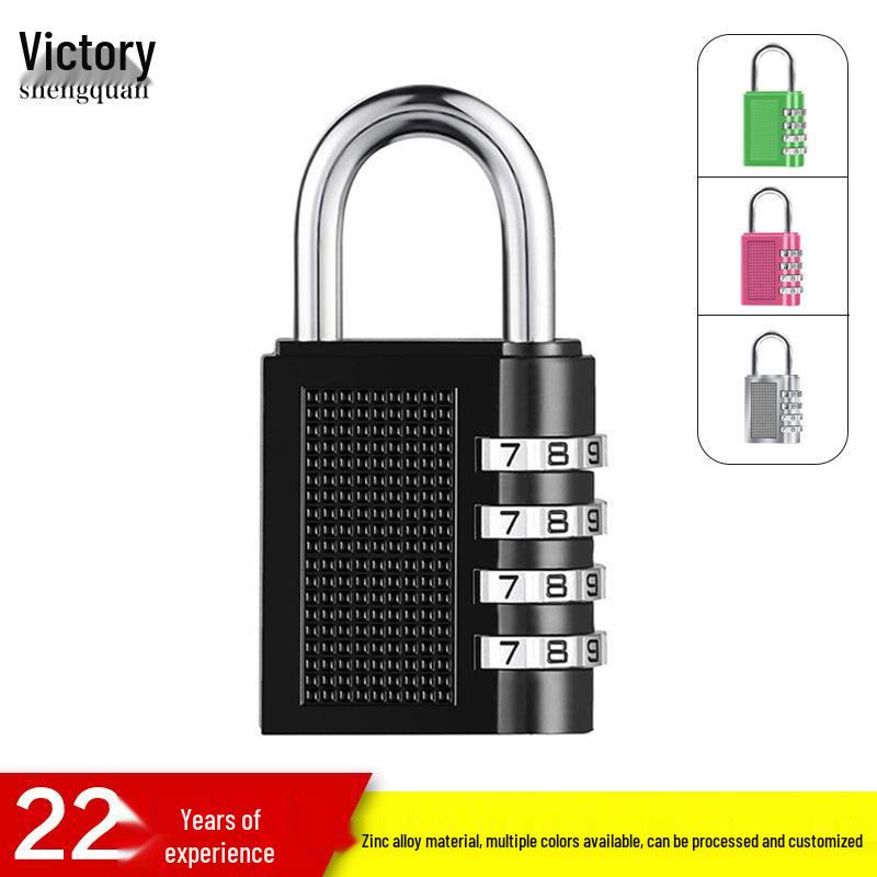 In-Stock Extendable Zinc Alloy 4-Digit Combination Lock - Anti-Theft Padlock for Dorms, Gyms, and More