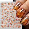 Nail Art Stickers Ins Autumn Thanksgiving Maple Leaf Shell Light Maple Leaf Gold Leaf Nail Sticker