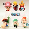 Hot 6Pcs One Piece Monkey D. Luffy Nami Usopp Sanji Chopper Roronoa Zoro Pvc Action Figures Model Dolls Toys Children'S Gifts