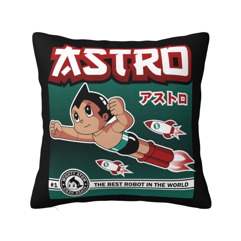 Custom Astroboy Anime Manga Cushion Cover Velvet Cute Pillows