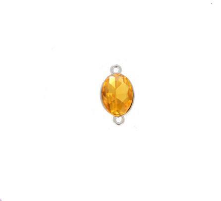 10pcs Crystal Glass Oval Shape Charms Connectors for Jewelry Earrings Bracelet Necklace Pendant Making Findings DIY Accessories
