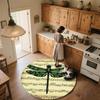 Vintage Dragonfly,Round Area Rug,Carpet Rug for Living Room Bedroom Sofa Playroom Decor,Non-slip Floor Mat