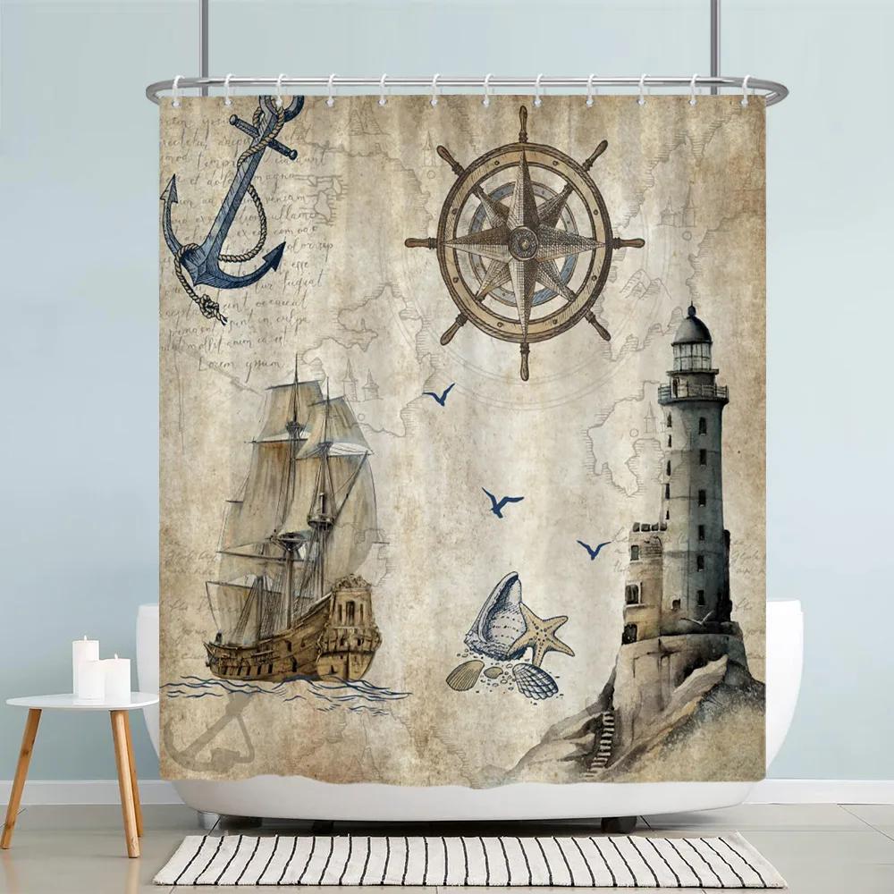 Lustige Meerestiere Kinder Duschvorhang Cartoon Aquarell Kunst Malerei Stil Polyester Stoff Duschvorhang Badezimmer Dekorati