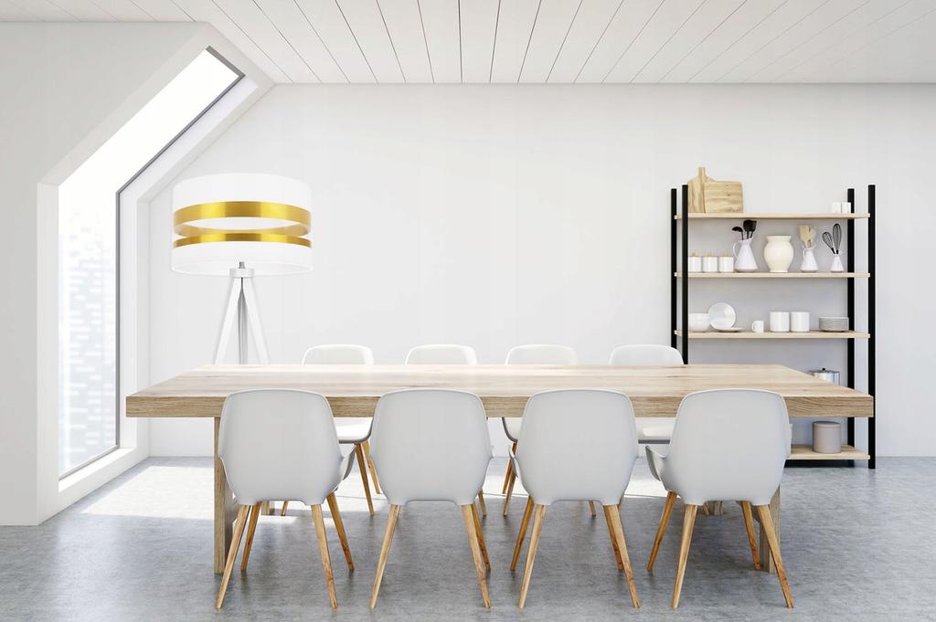 Loft Tripod Floor Lamp Golden Lampshade Led Selection