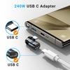 240W USB C Adapter OTG Fast Charge Cable Type C Male Female Converter High Speed For iPhonee16 Macbook Laptop iPad