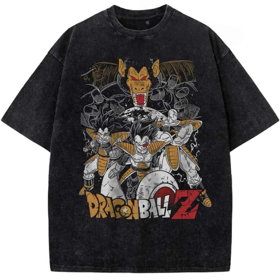 Hot Sale Dragon Ball Vegeta IV Graphic Print T-Shirt Men Women Streetwear Harajuku Fashion Vintage Washed Cotton Summer New Tee Casual Oversized Top