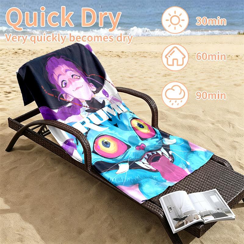 Kpop demon hunters Beach towels also serve as bath towels summer essential a musthave for the outdoors the beach and the pool