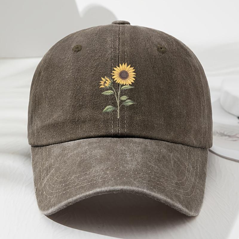 Retro Sunflower Baseball Hat Adjustable Dad Hat Suitable for Outdoor Sports Fishing and Camping Daily Leisure