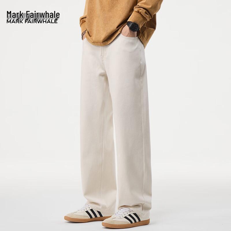 

Мужские джинсы премиум-класса Mark Fairwhale из тенсела лиоцелла, бежевые, свободного прямого кроя 40