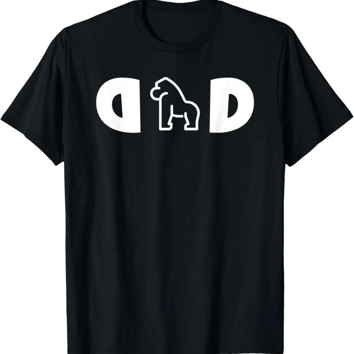 

Mens Funny Gorilla Dad T-Shirt For Fathers Day Gift Husband Shirt T-Shirt XXXXXL чорний
