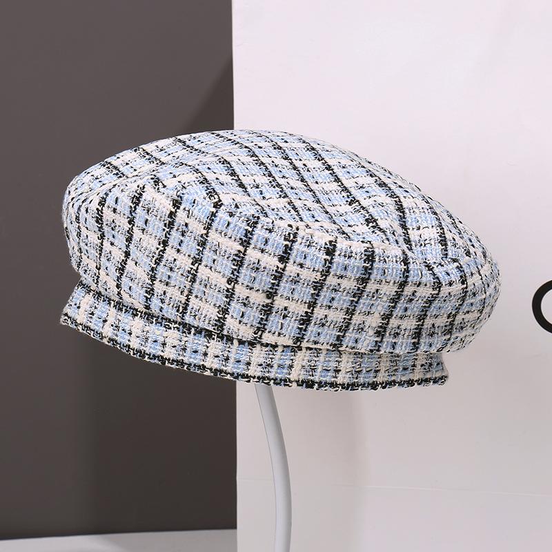 Letter embroidery beret children's fashion face small versatile autumn and winter warm painter hat newsboy hat