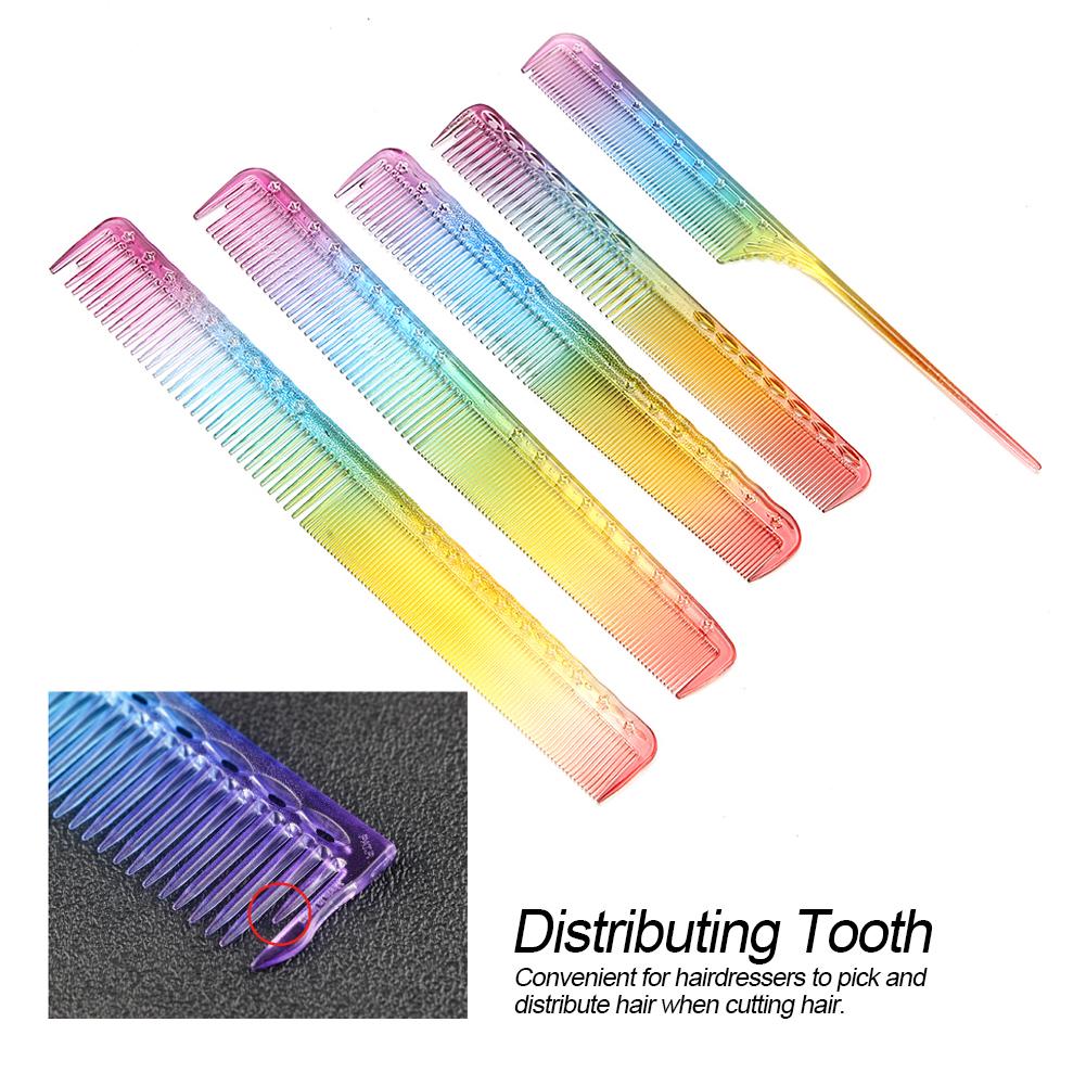 5pcs Professional Hair Cutting Combs Hairdressing Styling Combs for Salon Barber Shop