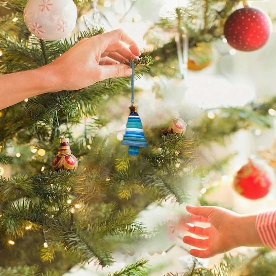 DIY Green Button Christmas Tree Ornament Kit Fun Christmas Buttons Crafts Making Set Handmade