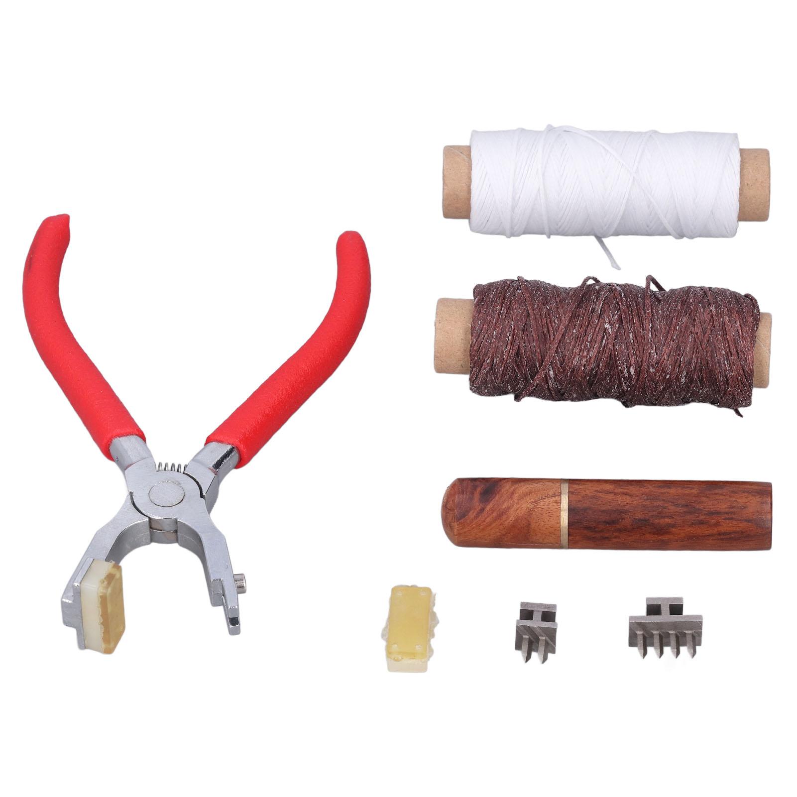 

Инструменты для работы с кожей Плоскогубцы из нержавеющей стали Иглы Нитки Прочные Широко используемые инструменты для работы с кожей