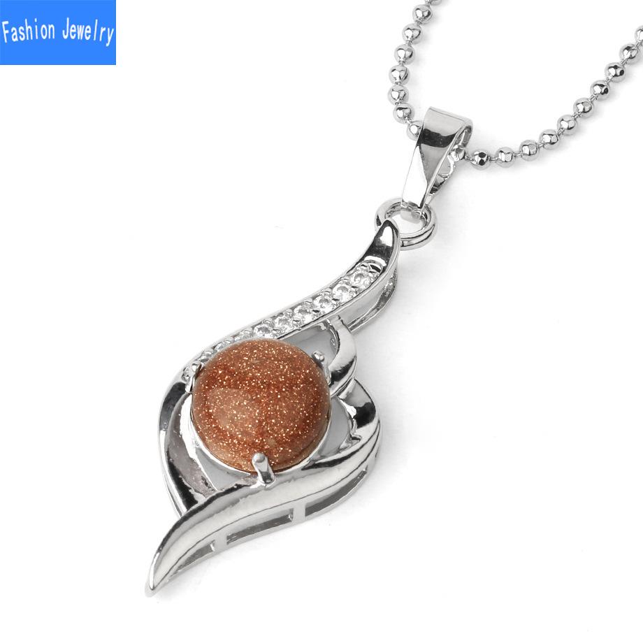 Collar con colgante de clavícula versátil de circonita de piedra de cristal natural